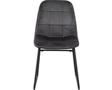 AVERY & LUKAS EXTENDING DINING SET (X4 CHAIRS) - CONCRETE/GREY VELVET