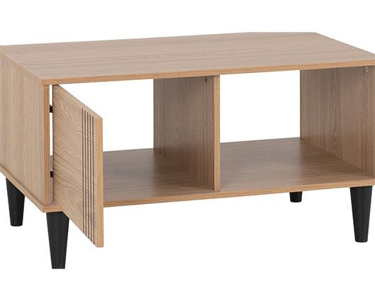 TESSA 1 DOOR COFFEE TABLE - NATURAL OAK EFFECT