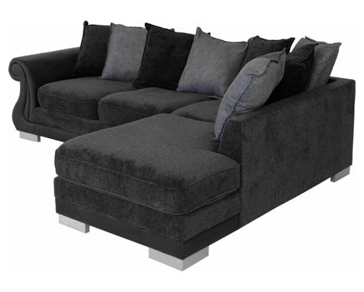 Elsa Right Hand Facing Corner Sofa - Dark Grey