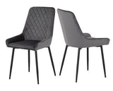 AVERY DINING CHAIR (X2 PER BOX) - GREY VELVET