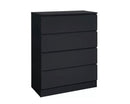 Oakley 4 Drawer Chest- Black