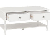 STRATFORD 2 DRAWER COFFEE TABLE - WHITE