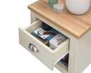 Lincoln Nightstand with 1 Drawer Cream & Oak Effect