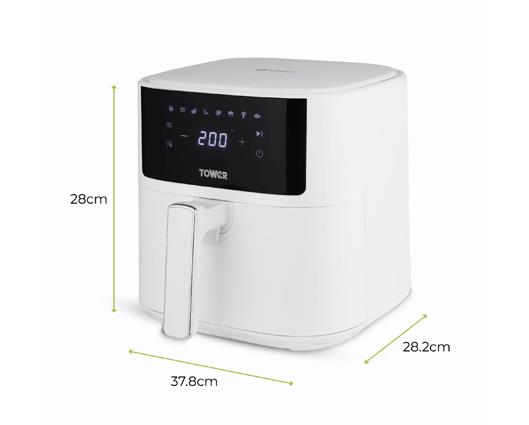 Tower 6 Litre Vortx Digital Air Fryer - White