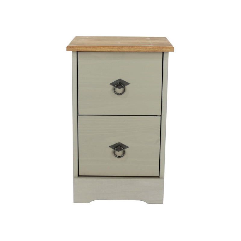 Corona Classic 2 drawer compact bedside cabinet