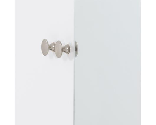 DENVER 3 DOOR 2 DRAWER MIRRORED WARDROBE - WHITE GLOSS