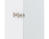 DENVER 3 DOOR 2 DRAWER MIRRORED WARDROBE - WHITE GLOSS