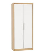 Santos Bedroom Set - White High Gloss/Light Oak Effect Veneer