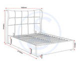 VERONA 4'6" OTTOMAN BED - GREY FABRIC