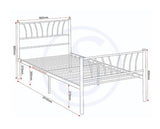 HARLOW 3' BED - SILVER