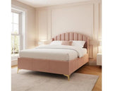Pettine End Lift Ottoman King Bed - Blush Pink