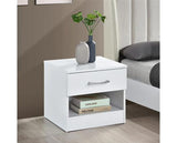 Highbury 1 Drawer Bedside - White
