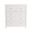 Nairn White 2+3 drawer chest of drawers
