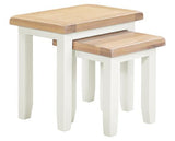 WINDSOR NEST OF 2 TABLES - IVORY/OAK