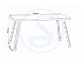 QUEBEC WAVE EDGE DINING TABLE - BLACK WOOD GRAIN