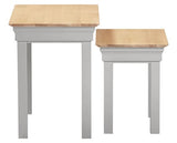 BORDEAUX NEST OF 2 TABLES - PEBBLE GREY/OAK