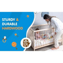 Ella Wooden Cot - 120 x 60 with Fibre Cot Mattress