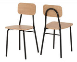 WARREN 1+4 DINING SET - RUSSET OAK EFFECT/BLACK