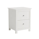 Nairn White 2 drawer bedside cabinet