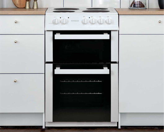 Statesman FUSION50W 50cm Twin Cavity Electric Cooker White