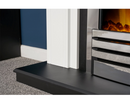 Giovannia  Fireplace Suite 39inch White/Black With Electric Fire -Chrome