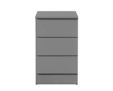 Oakley 3 Drawer Bedside- Grey