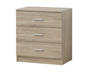 3 Piece Bedroom Set 3 Drawer-Oak