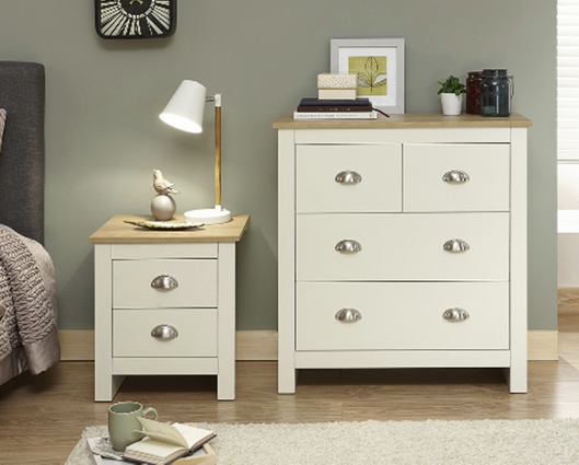 Lancaster 2+2 Drawer Chest- Cream