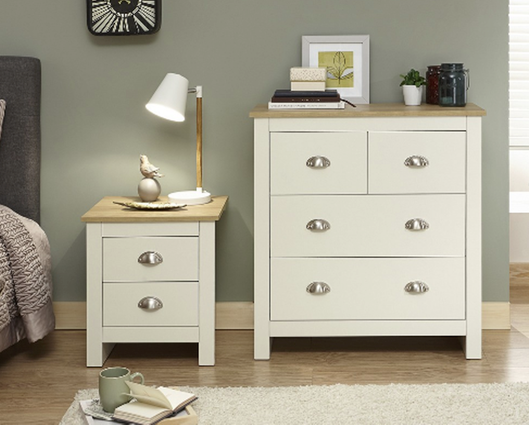 Lachlan 2+2 Drawer Chest- Cream