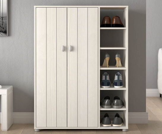 Bryn Tall Shoe Cabinet- White