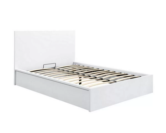 Oslo Double Ottoman Bed - White