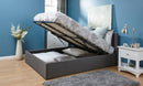 Double End Lift Ottoman Bed-Grey