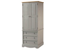 Corona Grey 2 Door, 3 Drawer Wardrobe