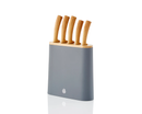 Swan Nordic 5-Pcs Knife Set with Block Grey