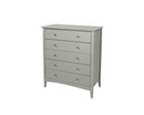 Como 5 Drawer Chest--Light Grey