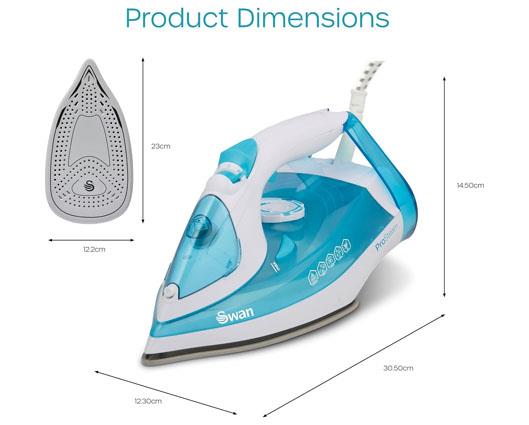Swan 2600W Steam Iron with Ceramic Soleplate