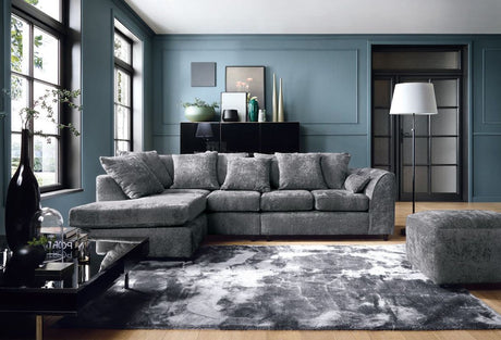 Heidi Left Hand Facing Corner Sofa Plus - Dark Grey