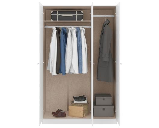 DENVER 3 DOOR WARDROBE - WHITE GLOSS