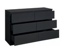 Oakley 6 Drawer Chest- Black
