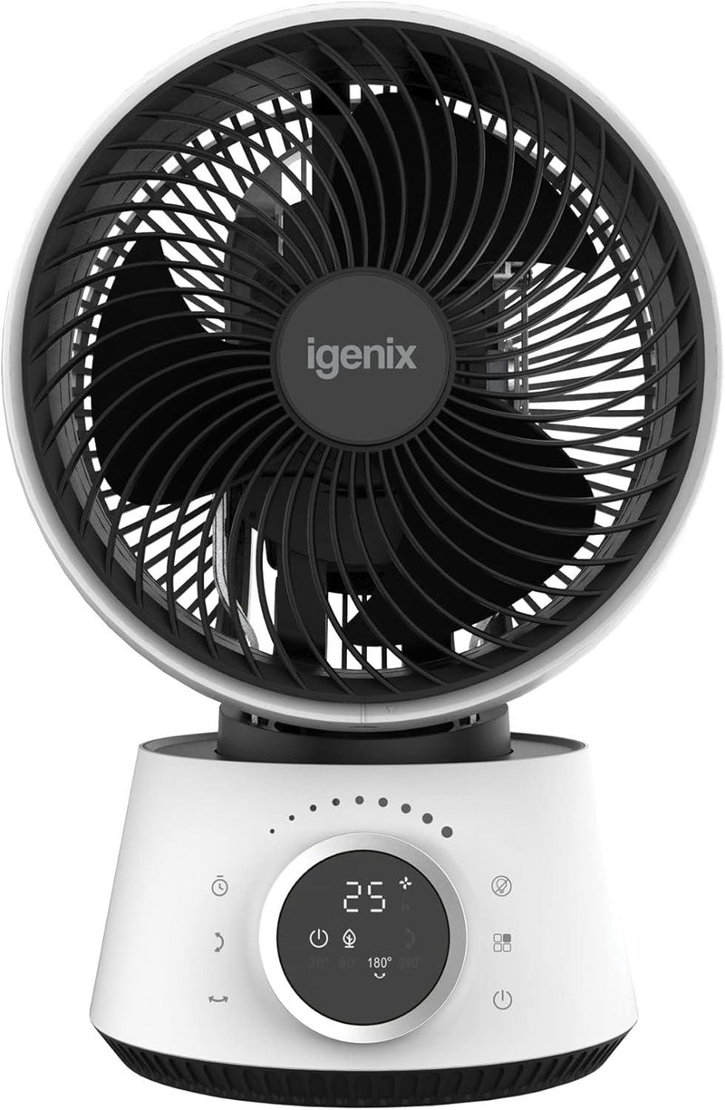 Igenix 9 Inch Digital Turbo Air Circulator Fan - White