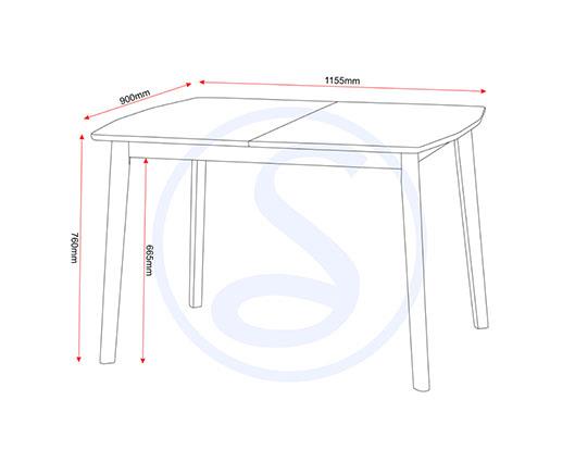 EMERY EXTENDING DINING SET (X4 CHAIRS) - NATURAL OAK EFFECT