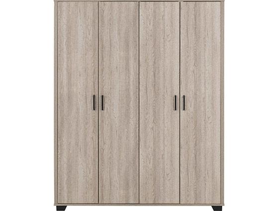 OLIVER 4 DOOR WARDROBE - LIGHT OAK EFFECT