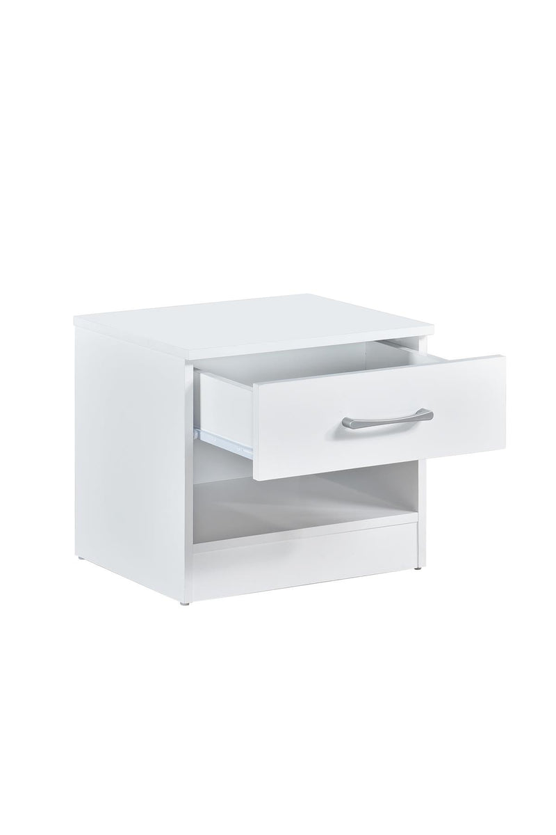 Highbury 1 Drawer Bedside - White