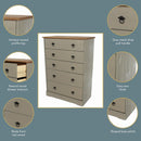 Corona Classic 5 drawer chest of drawers