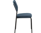 SHELDON DINING CHAIR (X4 PER BOX) - NAVY BLUE VELVET FABRIC