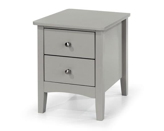 Como 2 Petite Drawer Bedside Cabinet-Light Grey