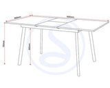 AVERY & LUKAS EXTENDING DINING SET (X4 CHAIRS) - CONCRETE/GREY VELVET