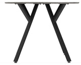 ATHENS ROUND & LUKAS DINING SET (X4 CHAIRS) - CONCRETE/GREY VELVET