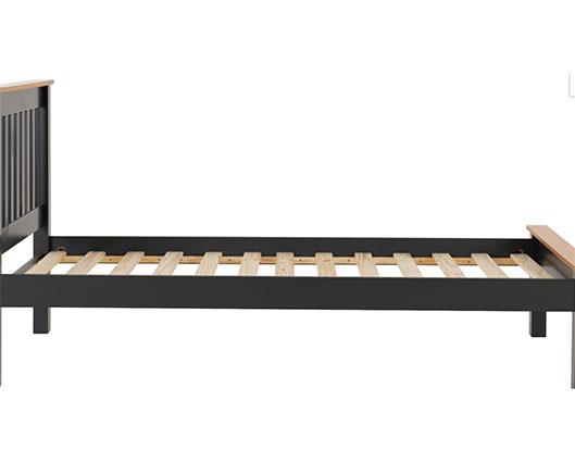 MONACO 3' LOW END BED - DARK GREY/OAK EFFECT