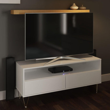 Maeve TV Stand with 2 Drawers- White